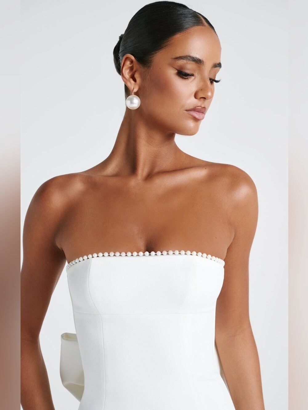 Babyboo Magnolia Maxi Weeding Ivory Bow Dress - Picture 5 of 15